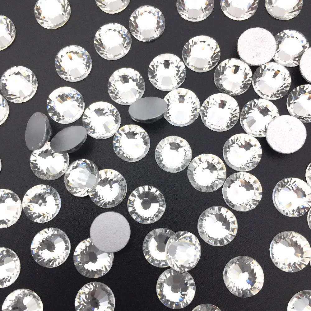 Новые SS3 и SS34 кристалл белый страз Камни Дизайн ногтей глиттер Flatback горный