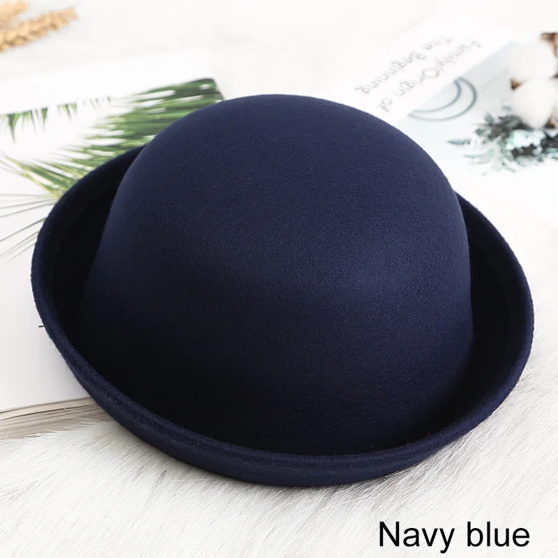 Navy blue REAKIDS/Детская кепка-ведро для мальчиков и девочек; летняя шапка для маленьких девочек; модная солнцезащитная Кепка для маленьких девочек; детская Шерстяная кепка - Цвет: Navy blue
