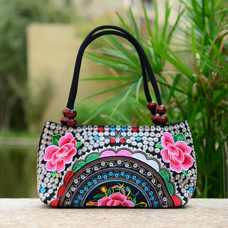 2017 New National Trend Small Canvas Embroidery Ethnic Shoulder Bag Women Handmade Flower Embroidered HandBag | Багаж и сумки