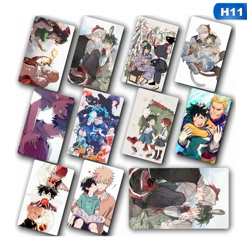 11 10 шт./партия Boku No Hero Academy/My Hero Academy версия новая аниме карточная наклейка игрушка для коллекции анимаций карточная наклейка - Цвет: 11
