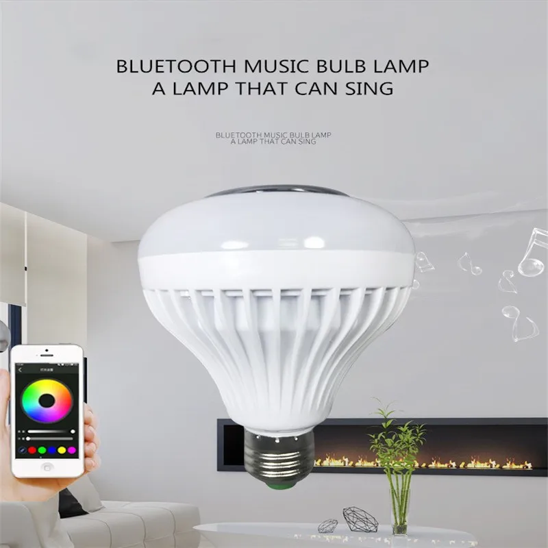 Современная музыкальная лампочка с Bluetooth беспроводная звуковая дистанционным