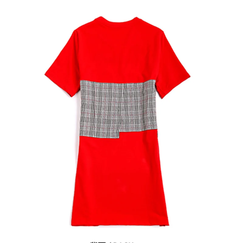 Летняя футболка платье для женщин 2018 новое с вышивкой в стиле пэчворк комплект из