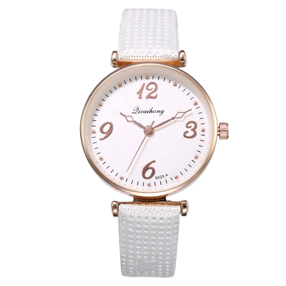 Модные кварцевые розовые часы с арабскими цифрами стильные женские Роскошные