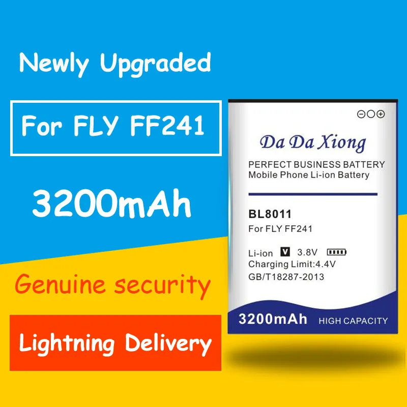 

Fast And Safe Rechargeable Battery BL8011 BL-8011 3200mAh High Capacity For Fly FF241