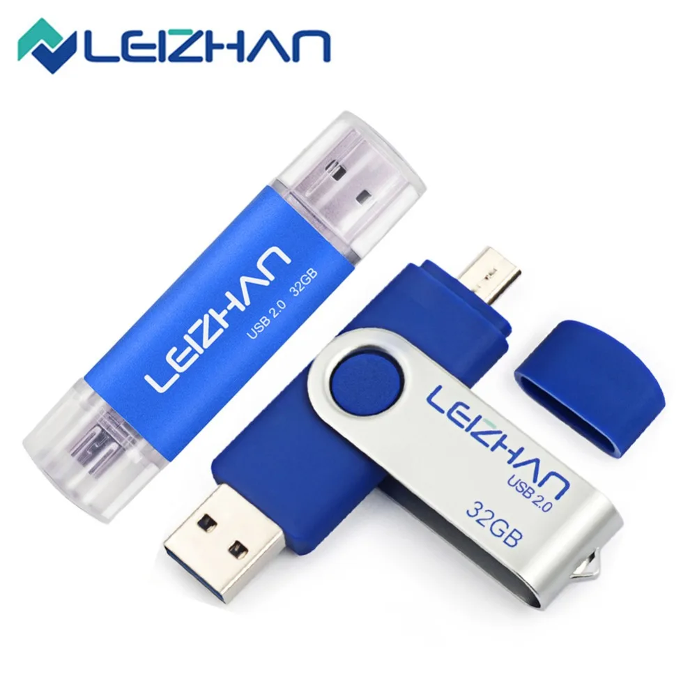 Leizhan USB флэш накопитель 128 Гб 64 ГБ 32 оперативной памяти 16 встроенной 8 4 для samsung Galaxy