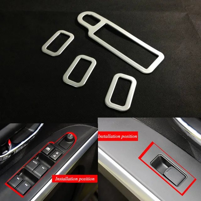 

ABS Chrome For Suzuki SX4 S-Cross Car Door and window glass lifting switch Cover Trim Car-styling Auto Accessories 2014-2017