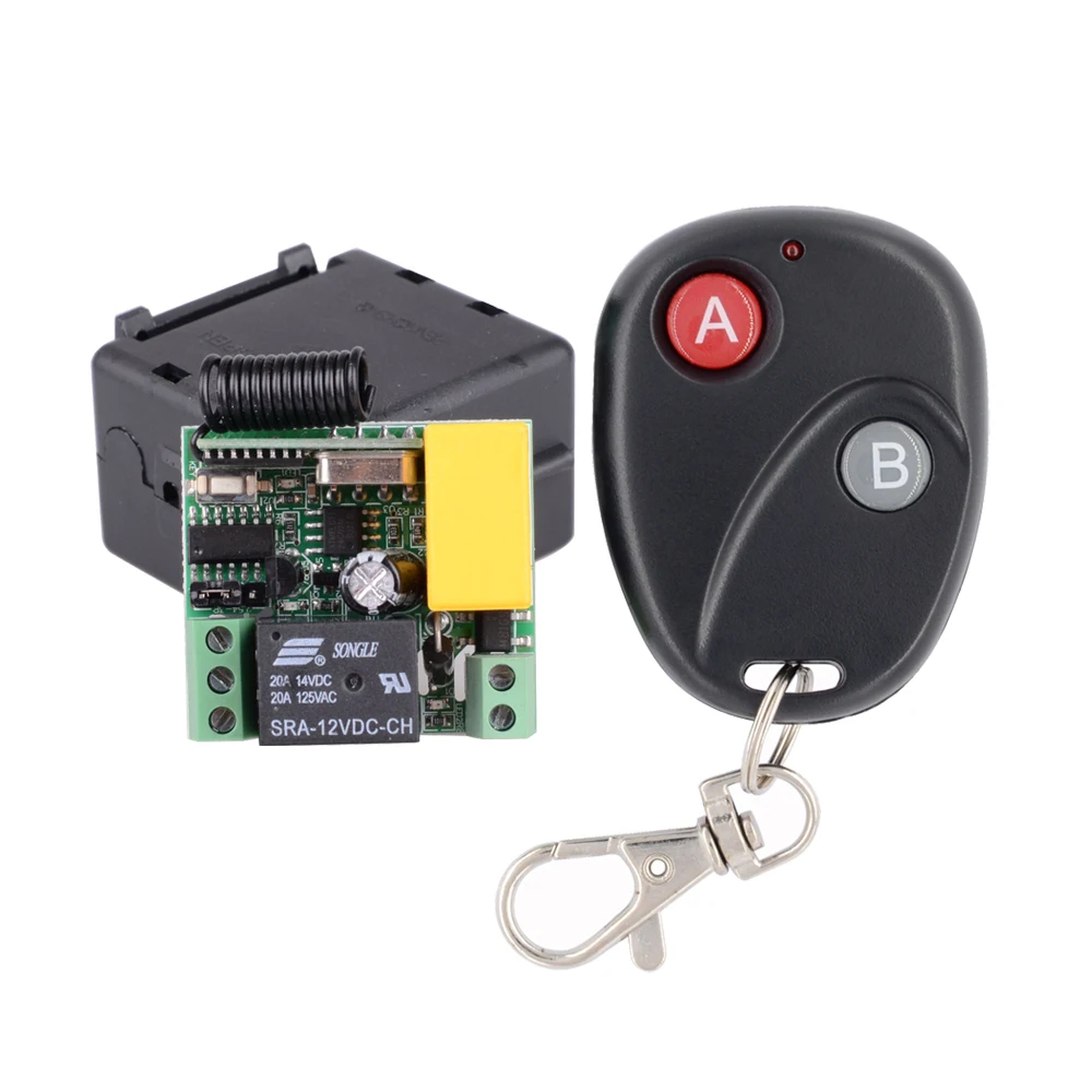Mini Size AC 220V 1CH 1 CH 10A RF Wireless Remote Control Switch System Receiver+Transmitter Latched (A=ON B=OFF) | Обустройство дома
