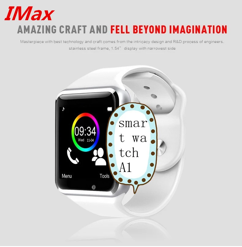 Bluetooth Smart Watch A1 наручные спортивные Шагомер сим-карта W8 SmartWatch для iOS и Android-смартфон