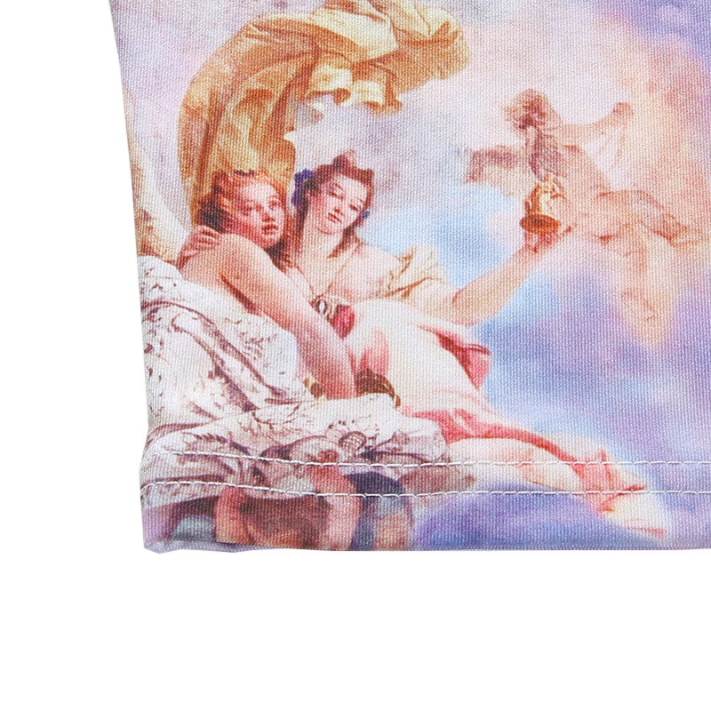 Женский укороченный топ с принтом ангела сексуальный уличный бюстгальтером без