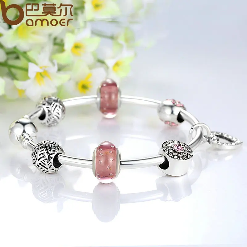Браслет с подвеской в виде сердца европейскими бусинами|simple friendship bracelets|friendship