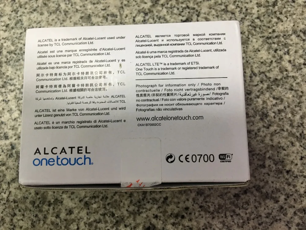 Alcatel MW41 4G LTE cat4 Wi Fi маршрутизатор ФЗД B2/4/12 150 Мбит/с MW41tm с слотом для SIM карты