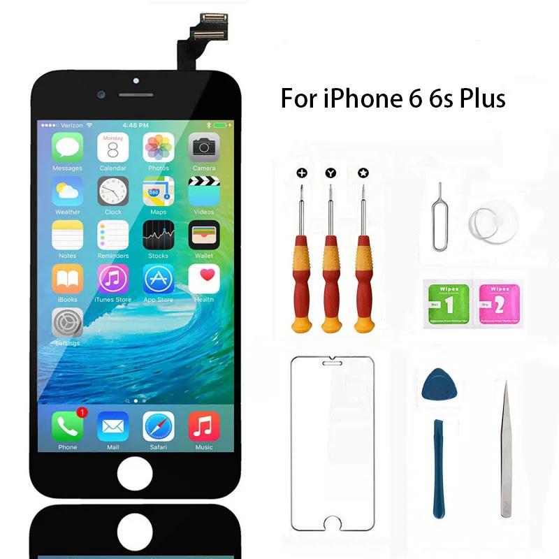 Цветной ЖК экран для iPhone 6 6s дисплей в сборе дигитайзер без битых пикселей с 3D