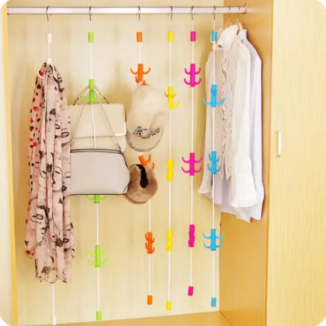 Регулируемый универсальный шкаф для одежды вешалка сумок бесшовный крючок чехол