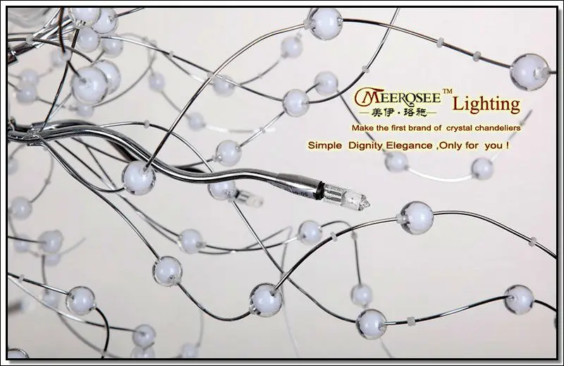 Modern Creative Chandelier Light Fixture Beaded Floral G4 Bulbs Hanging Suspending Lamp Fireworks Shape Lighting for Restaurant | Лампы и