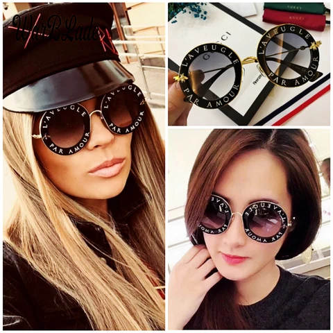 Женские солнцезащитные очки Fashion Bees круглые прозрачные