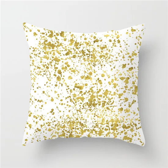 Fuwatacchi Gold Style Cushion Cover Geometric Leaves Wave Diamond Printed Pillow Decorative Pillows for Sofa Car 2019 | Дом и сад