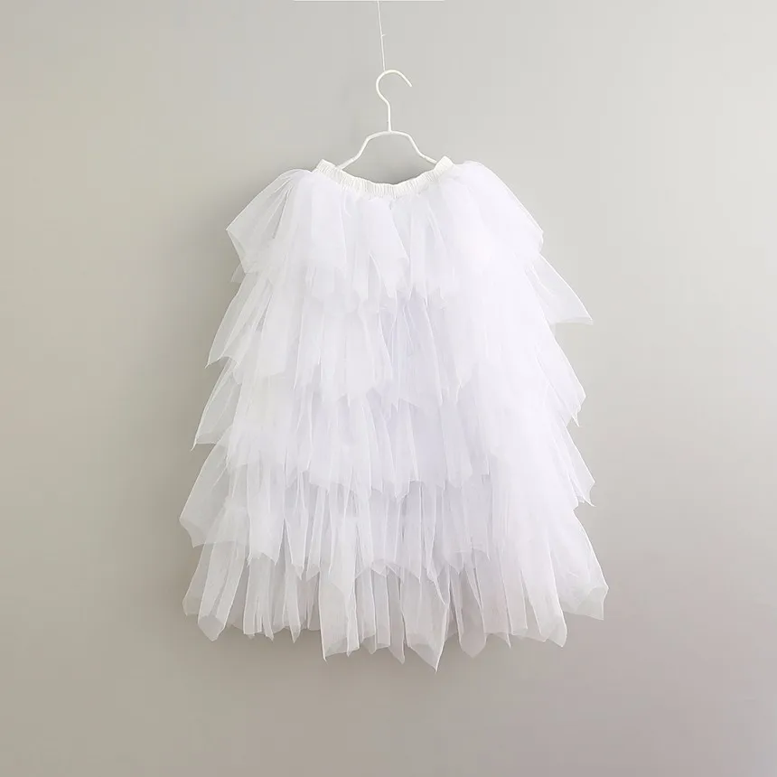 Летняя юбка пачка в Корейском стиле для девочек балерины 5 слоев пышных детских