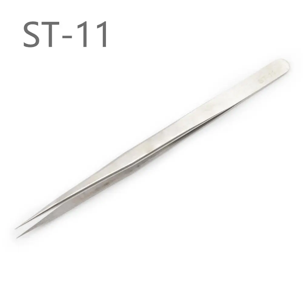 Пинцет ST из нержавеющей стали для наращивания ресниц инструменты макияжа щипцы