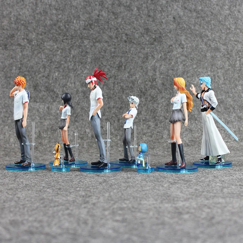 Новинка 8 шт./лот отбеливатель Kurosaki Ichigo Kuchiki рукава Aizen Sousuke Hitsugaya Toushirou ПВХ фигурка