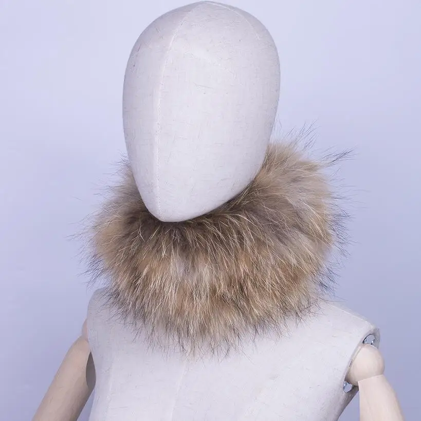 gold raccoon fur YCFUR, женский шарф, зимний эластичный вязаный шарф из натурального меха лисы, шарфы для женщин, шарф для шеи, женские резинки для волос, резинки для девочек - Цвет: gold raccoon fur