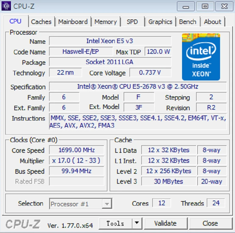 Оригинальный процессор Intel XEON версии OEM ЦП 2 50 ГГц 12 ядер 30 Мб телефон с интерфейсом