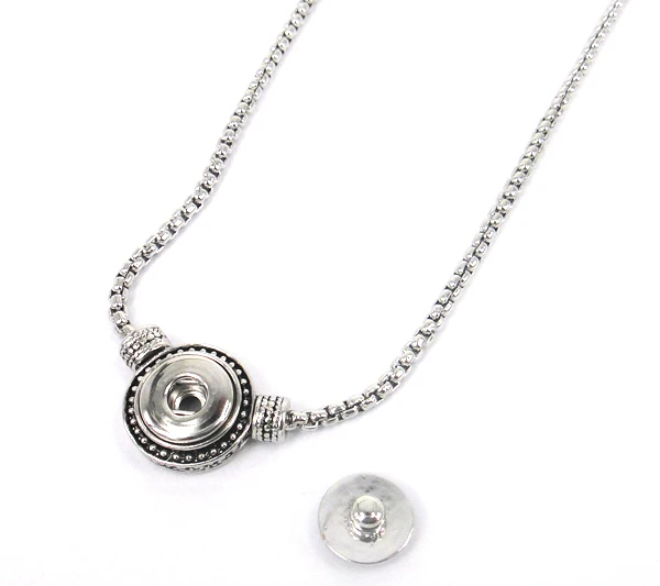 Бесплатная доставка 1 2 см Кнопка ожерелье с медной цепочкой Сделай Сам Модные