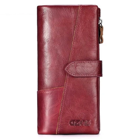 Red-L GZCZ, известный бренд, мужские кошельки, роскошные, из натуральной коровьей кожи, дизайнерский мужской кошелек с карманом для монет, на застежке-молнии, короткий, Ретро стиль - Цвет: Red-L