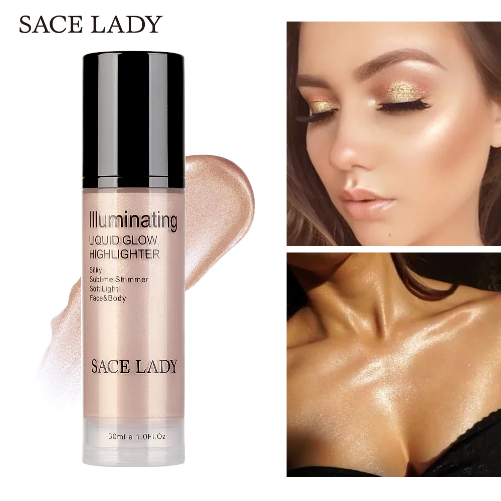 Sace Lady хайлайтер крем осветитель для макияжа лица и тела мерцающий макияж жидкая