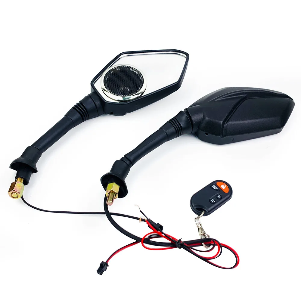 Мотоцикл Bluetooth аудио сигнализация звуковая система MP3 FM радио плеер колонки противоугонные зеркала заднего вида скутер 8 мм 10 мм зеркало