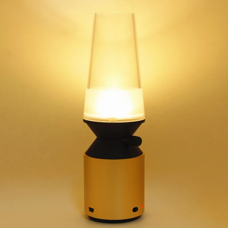 Ретро светодиодный свет USB Перезаряжаемый реагирующая на задувание керосиновой