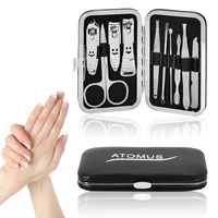 10 pcsset multifunction nail clippers set stainless steel pedicure scissor tweezer manicure set kit nail art tools