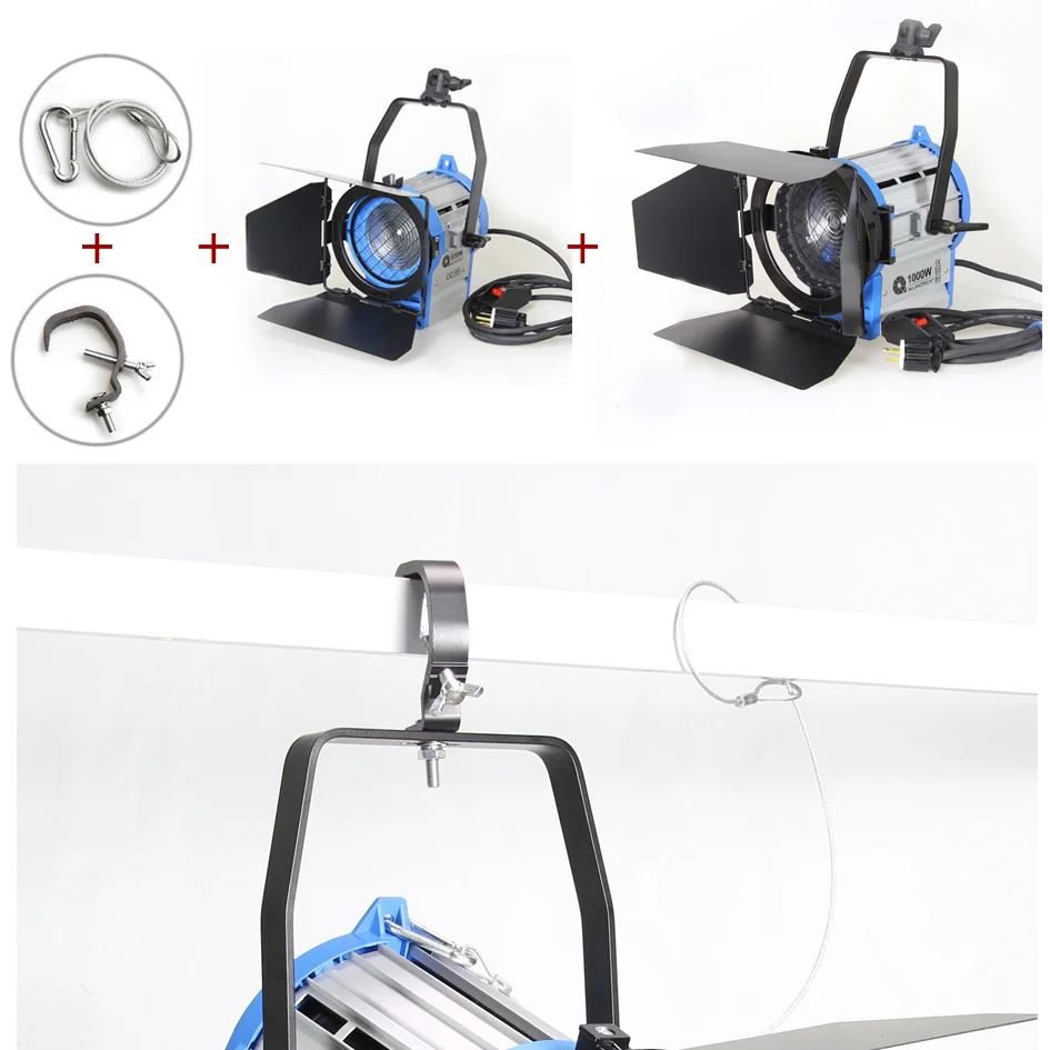 ALUMOTECH As Arri Light Pro 2*650 Вт+ 2*1000 Вт+ 4* диммер Fresnel вольфрамовый точечный свет для студийной видеокамеры фото освещение
