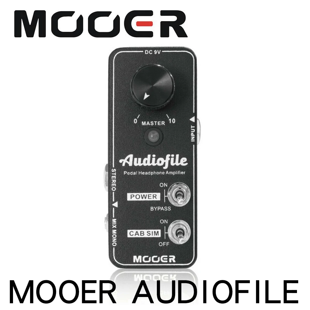 MOOER Audiofile усилитель для наушников педаль эффектов Встроенный аналоговый динамик кабинет моделирование истинный обход полностью металлический корпус
