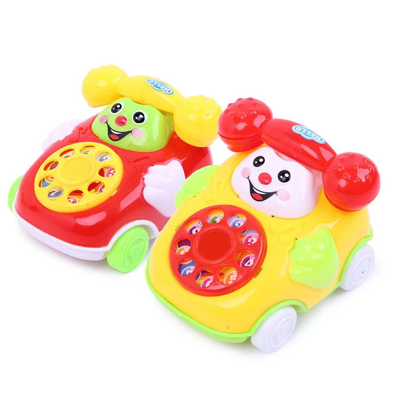 1 Pcs Random Color Милые детские игрушки для детей детский музыкальный Игрушечный мобильный телефон развития рано утром Развивающие детские погремушки игрушки - Цвет: 1 Pcs Random Color