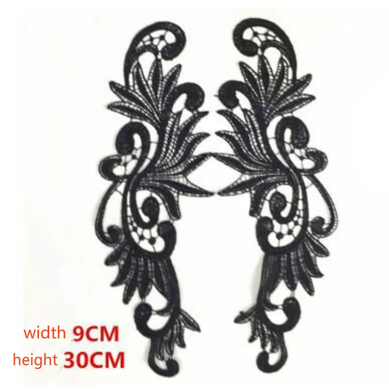 3D Цветочная вышитая аппликация Кружева декольте воротник аппликации сделай сам