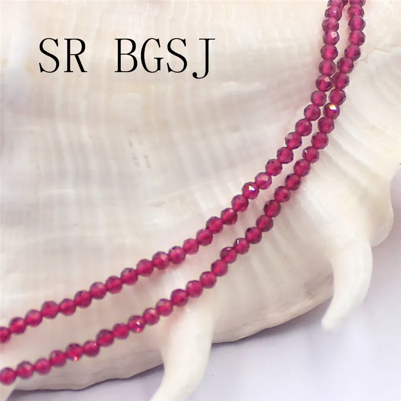Free Shipping 2mm Faceted Red Jades Gems Stone Spacer Bail Seed Mini Round Beads Strand 15&quot|Бусины| |