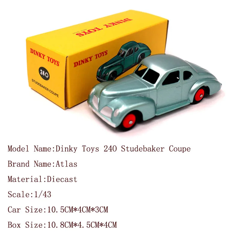 Dinky Toys 24O 1:43 Atlas Dinky Toys 24O Studebaker Coupe 811 Caravane 39A Packard 564 563 Miroitier Estafette Renault Diecast игрушки модели автомобилей - Цвет: Dinky Toys 24O