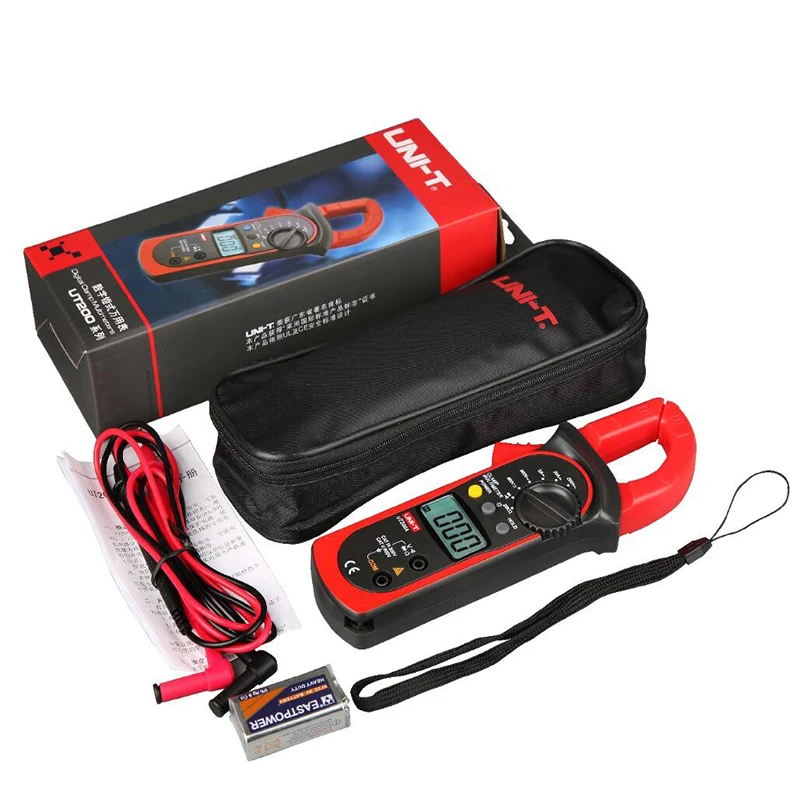 UNI-T UT200A цифровой клещи мультиметр ток AC/DC тестер сопротивления напряжения Ом DMM