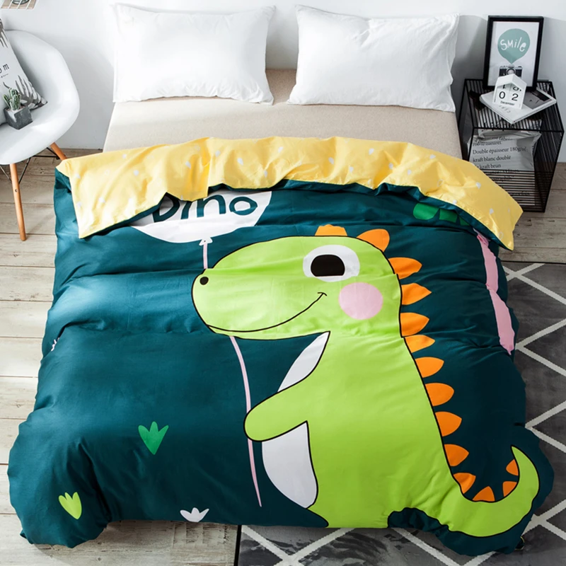 1 шт. пододеяльник из хлопка с рисунком динозавра модный Удобный для детей