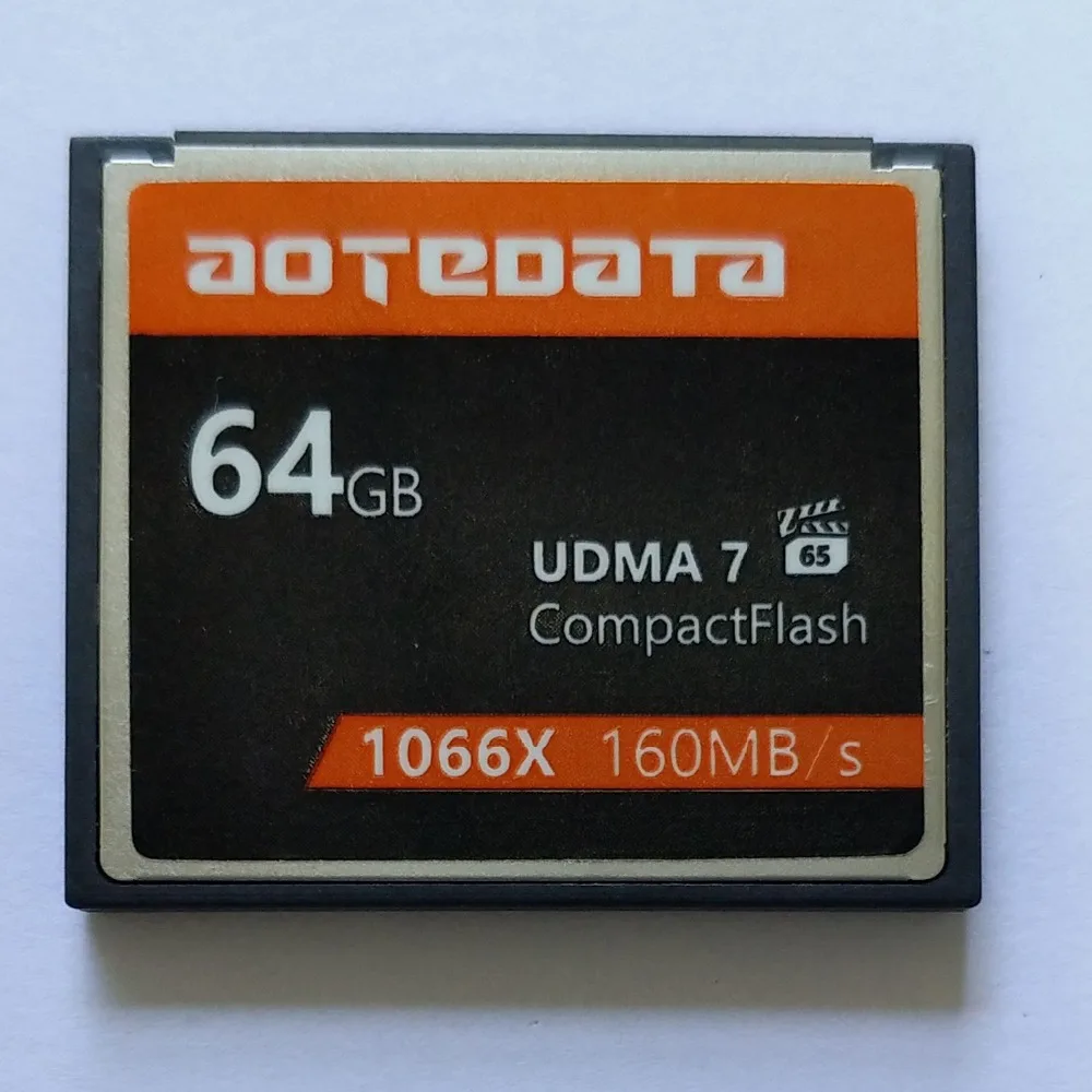 

NEW W:150MB/S R:160MB/S AOTEDATA 1000X sale Industrial Compact Flash CF 64GB Memory Card For Canon SLR camera For Nikon