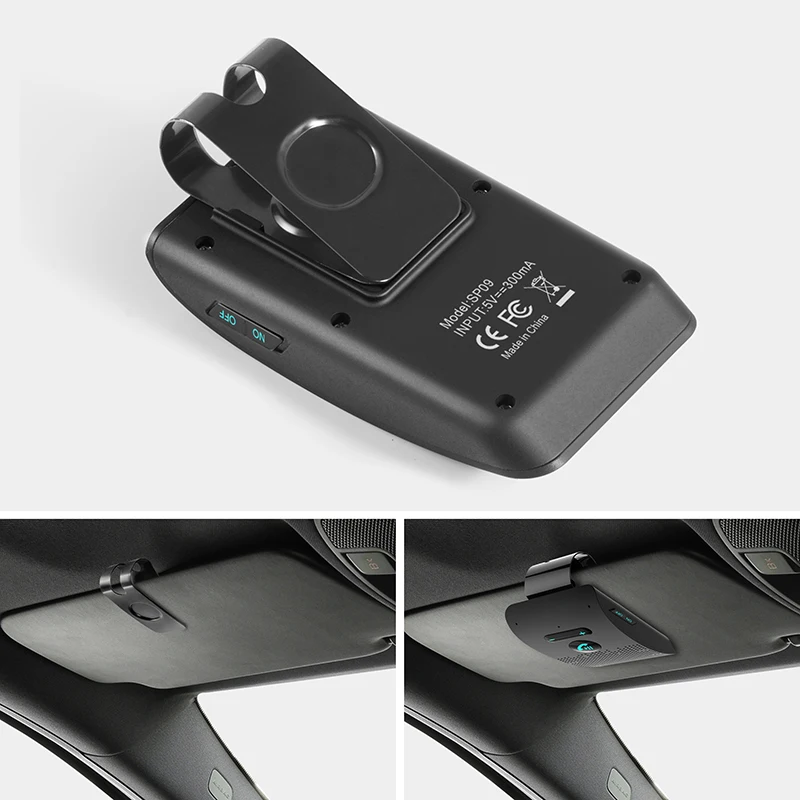 Приемник Bluetooth 4 2 автомобильный комплект громкой связи зажим для солнцезащитного