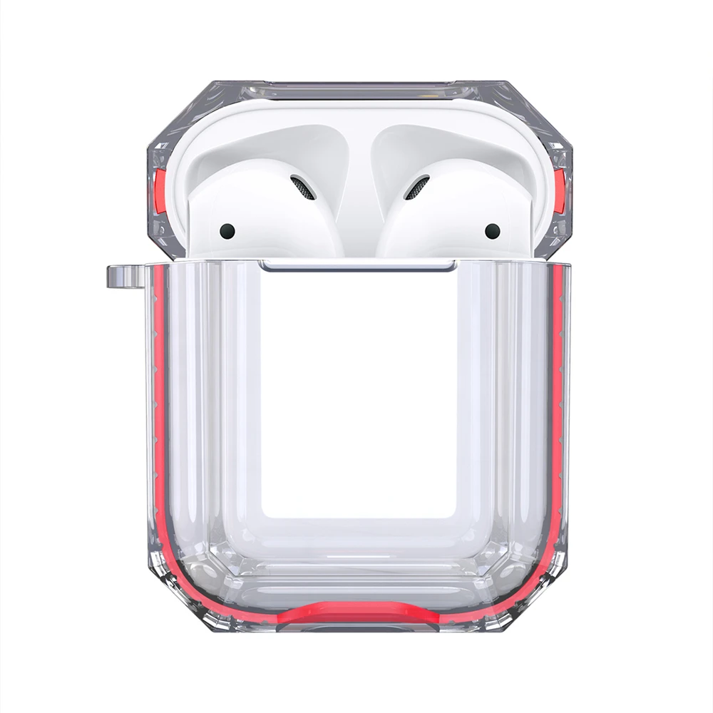 Для Airpods чехол из прозрачного силикона роскошный двойной цветной наушник защитный чехол для Air Pods чехол