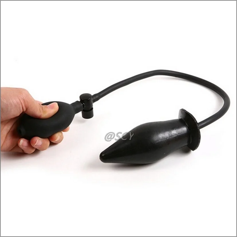 Sex Black Pneumatic Vibration Butt Plug Massager Expansion Inflatable Toy VF 2019 Promotion Price | Красота и здоровье