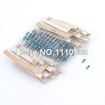 

1/4W 200-4.3K Ohm Color Coded Axial Film Resistor 25 Value 250 Pcs