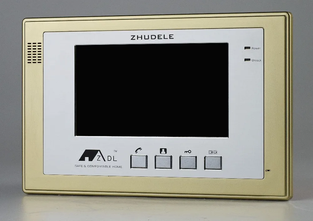 ZHUDELE Высокое качество 7 "цветной TFT ЖК-монитор видео домофон система с 1