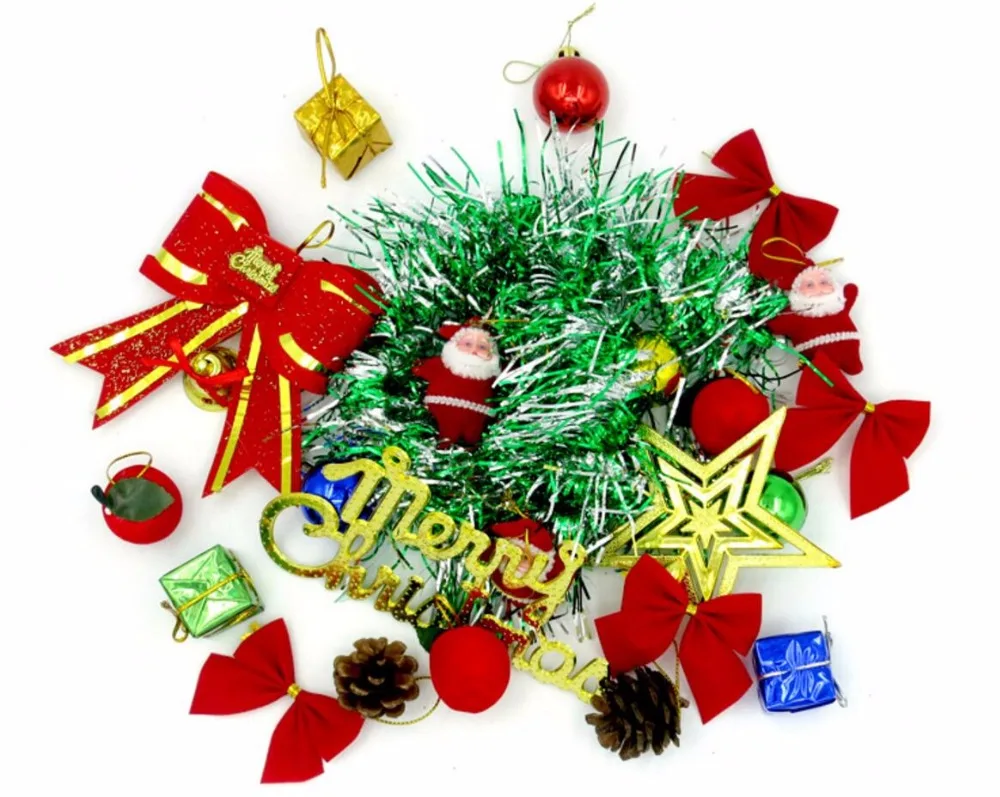 

23pcs/bag Assorted Christmas Ornament Pendant For Christmas Party Holiday Tree Venue Archway Flowers Decoration
