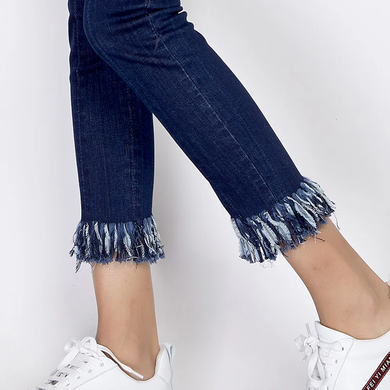 LEIJIJEANS осенние высокие уличные стильные женские узкие джинсы-карандаш с