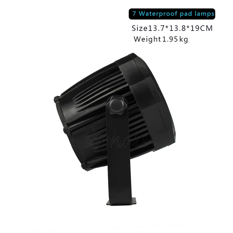 Легко носить с собой водонепроницаемый светодиодный Par 7x12 Вт RGBW DMX512 сценическое освещение наружные огни IP65 хорошие для DJ вечерние на открытом воздухе