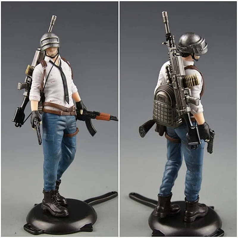 backpack and M249 PUBG Playerunknown's Battlegrounds около 6 дюймов кукла мужская роль место, чтобы съесть курица сегодня пластиковая модель 16 стиль соответствия - Цвет: backpack and M249