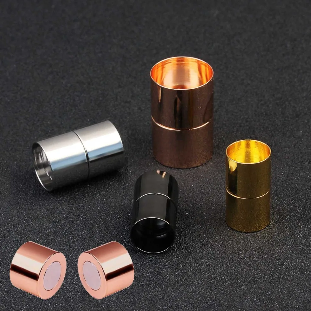 10 шт. золото/розовое золото/серебро Цвет магнитные застежки Fit 3 4 5 6 7 8 кожа мм Шнур